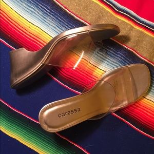 Retro Clear Plastic Slide Heels